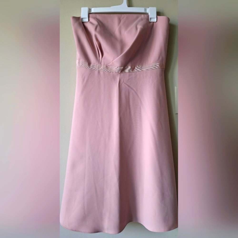 Ann Taylor Soft Pink Strapless Dress - 6